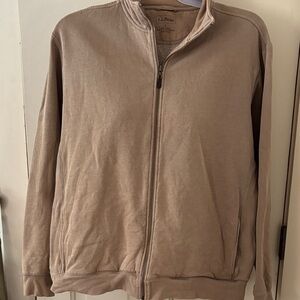 L.L. Bean Men's Zip-Up Tan Sweater. Unisex